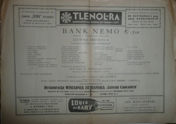 Teatr Letni, Verneuil-BANK NEMO, 1932.